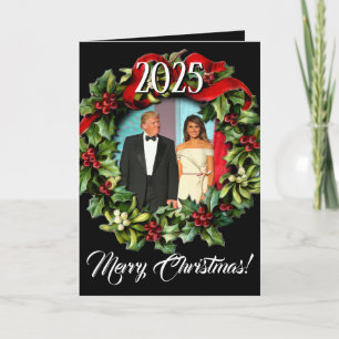 Trump Christmas 2019 Wreath Photo Holiday Greeting Card