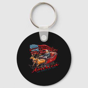 Trump Christmas Believe In The Magic Of America Keychain