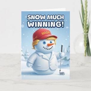 Trump Christmas Card Snowman Trump