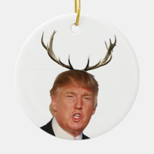 Trump Christmas: Deer Mr. President Ceramic Ornament