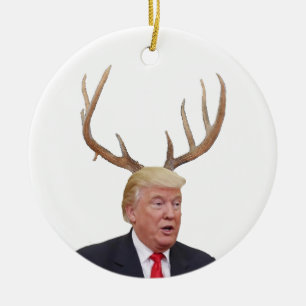 Trump Christmas: Deer Mr. President Ceramic Ornament