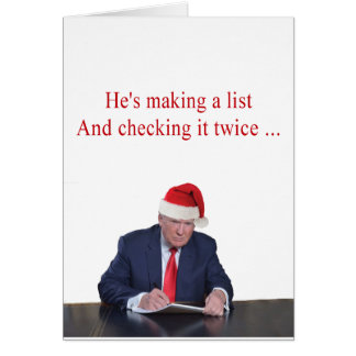 Trump Christmas : Il fait une liste