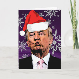 TRUMP CHRISTMAS KISSES GREETING CARD