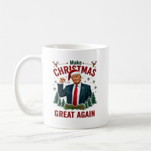 Trump Christmas Merry Christmas MAGA Trump Fist Coffee Mug