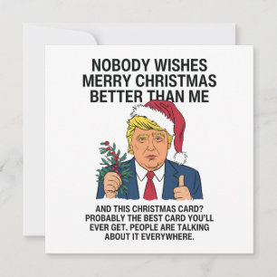 Trump Christmas Nobody Wishes Merry Christmas  Holiday Card