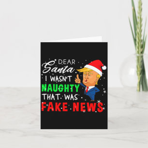 Trump Christmas Pajamas Shirt Dear Santa  Card