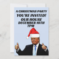 TRUMP CHRISTMAS PARTY CUSTOM INVITATIONS