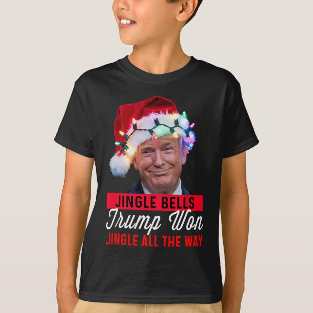Trump Christmas Shirt Jingle Bells Funny Trump Won (Front)