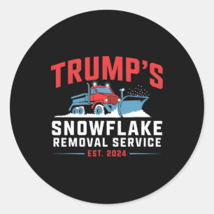 Trump Christmas Snowflake Removal Service 2 Classic Round Sticker