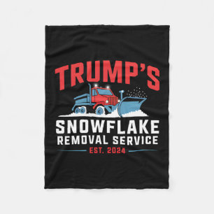 Trump Christmas Snowflake Removal Service 2  Fleece Blanket