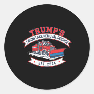 Trump Christmas Snowflake Removal Service 3 Classic Round Sticker