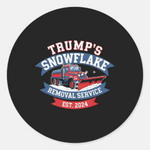 Trump Christmas Snowflake Removal Service 5 Classic Round Sticker