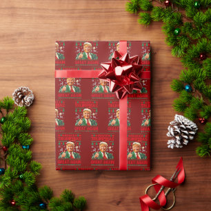 Trump Christmas Wrap, Make Christmas Great Again Wrapping Paper