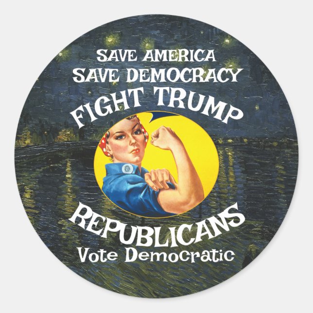 Trump Classic Round Sticker (Front)