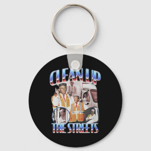 Trump Clean Up The Streets Election Garbageman Gar Keychain