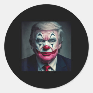 Trump Clown Face Funny Political Humor Classic Round Sticker