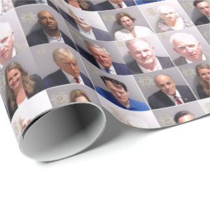 Trump Co-Defendant Mugshots Wrapping Paper