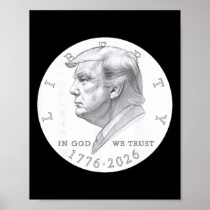 Trump Coin One Dollar Poster