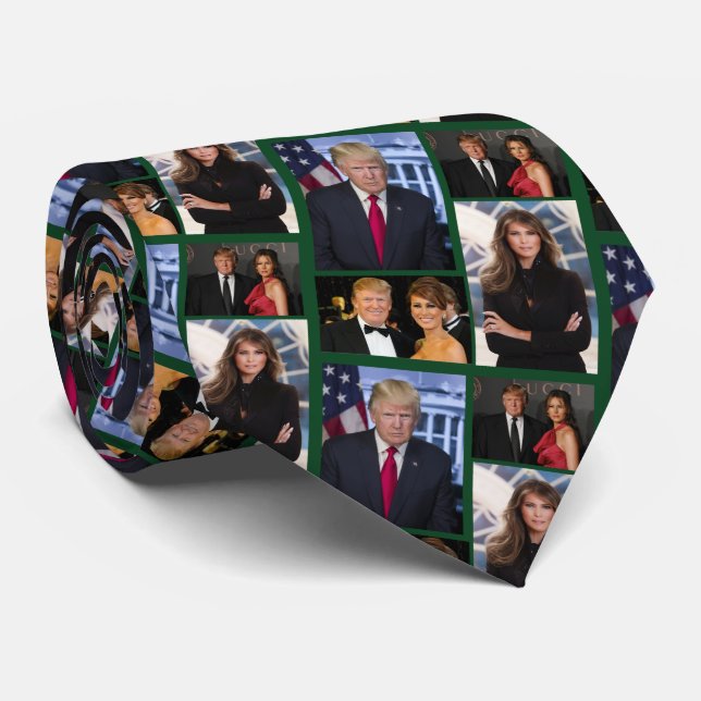 TRUMP COLLAGE TIE (Rolled)
