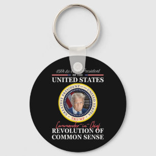 Trump Commander-in-chief 45 47 Revolution Of Commo Keychain