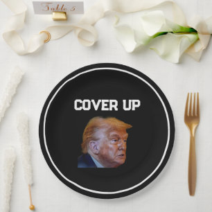 Trump Cover Up Paper Plate