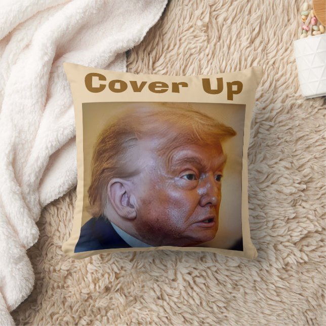 Trump/Cover Up Throw Pillow (Blanket)