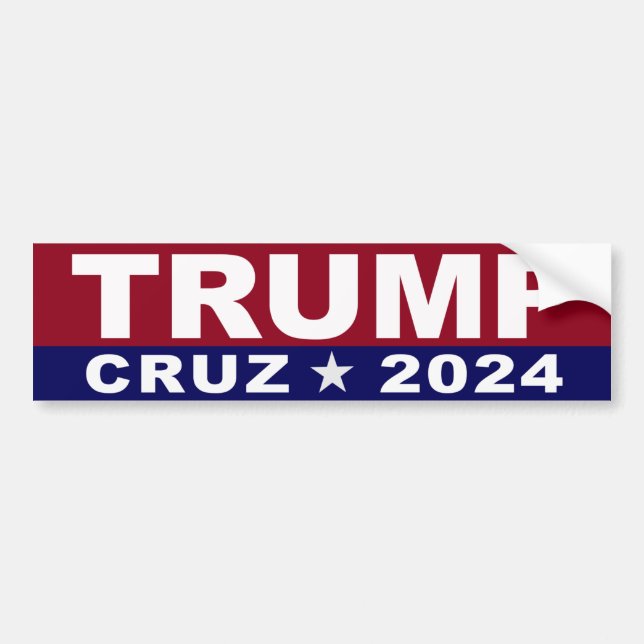 Trump Cruz 2024 autocollant pare-chocs (Devant)