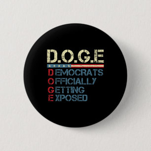 Trump D.o.g.e Doge Department Of Government 2 Inch Round Button