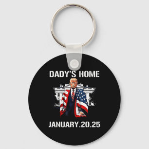 Trump Daddys Home White House 2024 2 Keychain