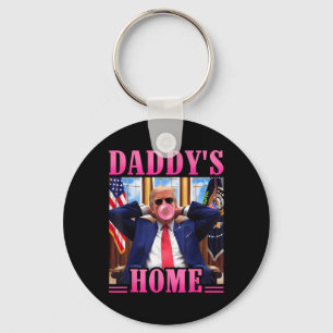 Trump Daddys Home White House 2024 3 Keychain