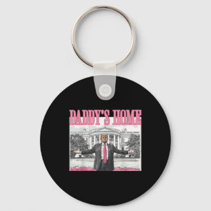 Trump Daddys Home White House 2024 Keychain
