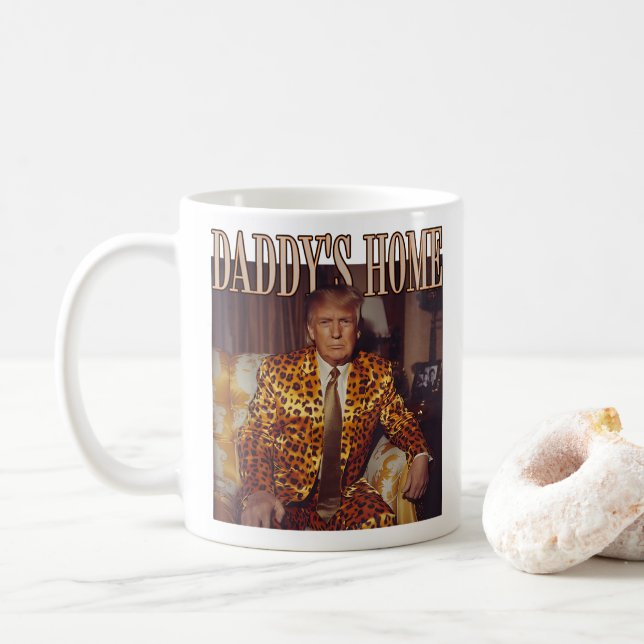 Trump Daddys Home White House | Trump Gift Coffee Mug (With Donut)
