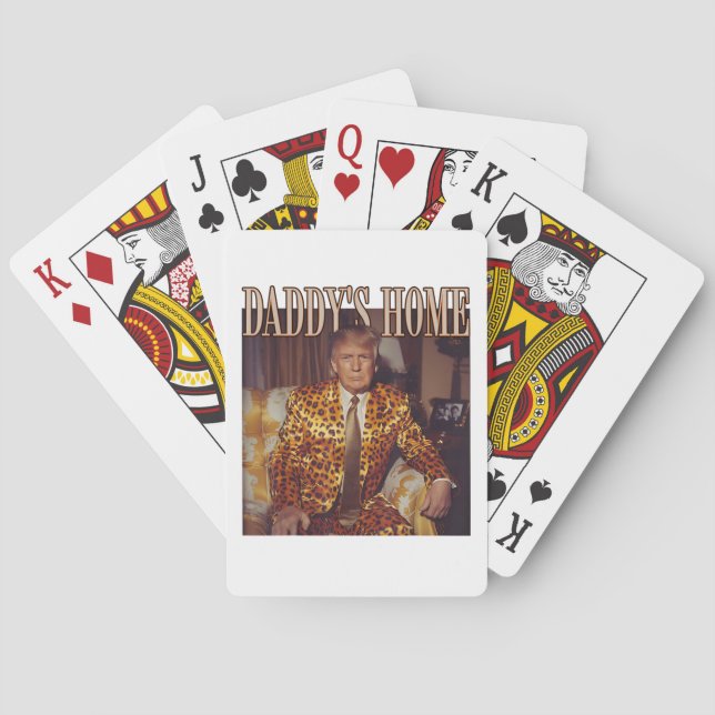 Trump Daddys Home White House | Trump Gift Playing Cards (Back)