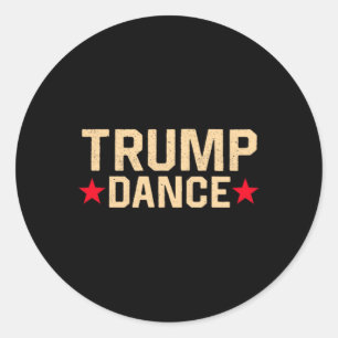 Trump Dance 2024 Qr 4547 Funny Trump Dancing Code  Classic Round Sticker