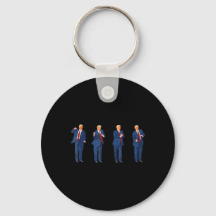 Trump Dance 4th Of July Trump 2024  Keychain