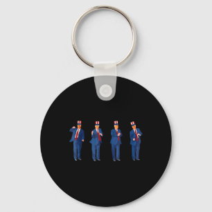 Trump Dance 4th Of July Trump 2025 _1 Keychain
