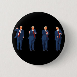 Trump Dance 4th Of July Trump 2025 2 Inch Round Button