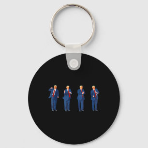 Trump Dance 4th Of July Trump 2025  Keychain