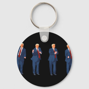 Trump Dance 4th Of July Trump 2025  Keychain