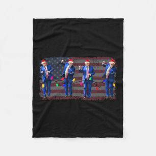 Trump Dance Christmas Shirt Xmas Flag Men Women  Fleece Blanket
