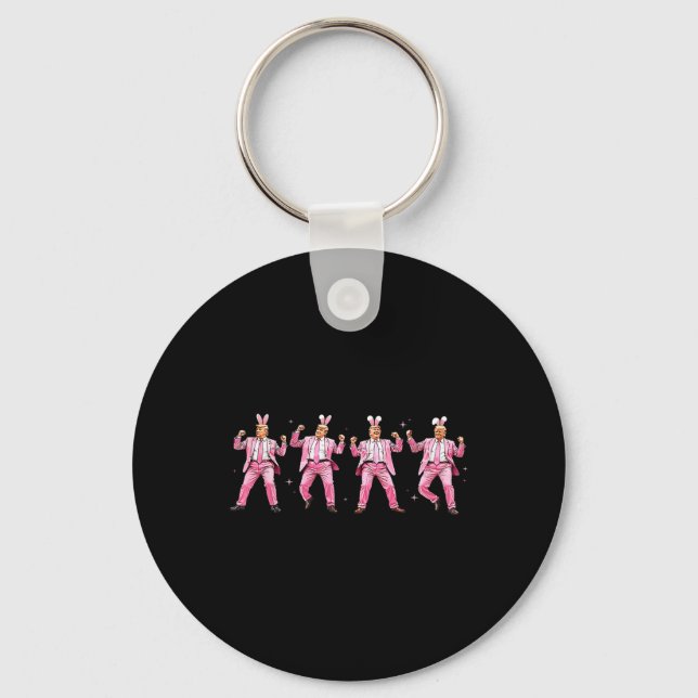 Trump Dance Easter Funny Trump Make Easter Great Keychain (Front)