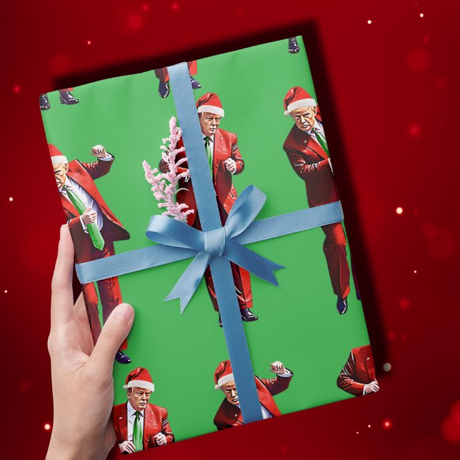 Trump Dance | Funny Trump Santa Claus Dance Xmas Wrapping Paper (Creator Uploaded)