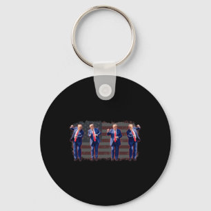 Trump Dance Pro Trump 2024 Trump President Mega 45 Keychain