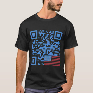 Trump Dance Qr Code Vintage Usa Flag Trump -elepha T-Shirt