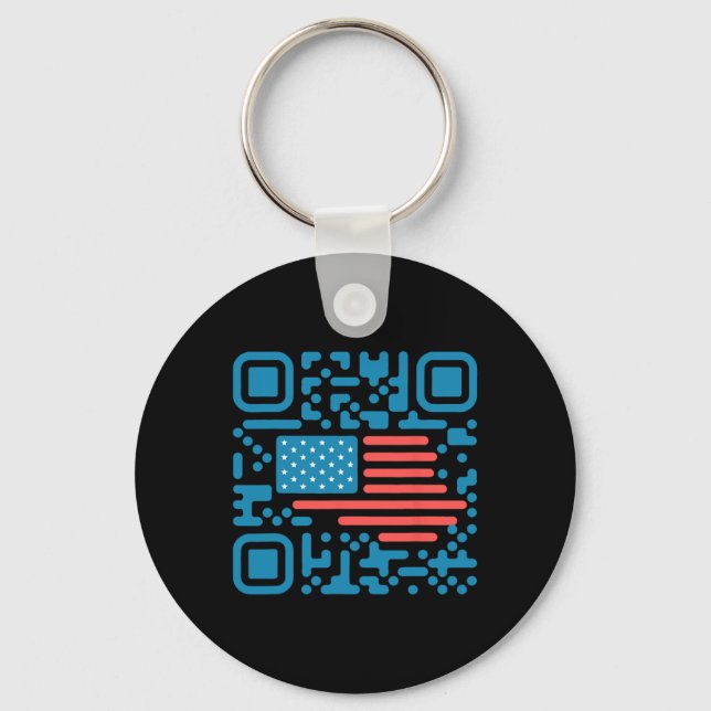 Trump Dance Troll Qr Funny President Trump Dance C Keychain (Front)