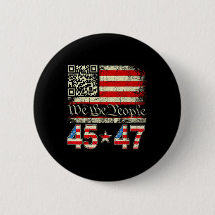 Trump Dance Troll Qr Funny Trump Dance Code Retro  2 Inch Round Button