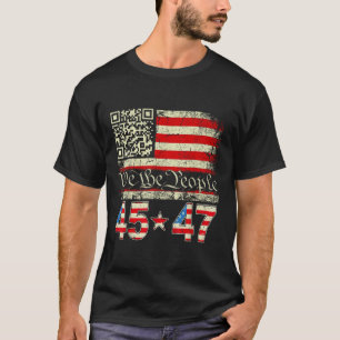 Trump Dance Troll Qr Funny Trump Dance Code Retro T-Shirt