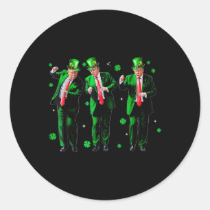 Trump Dance Trump 2024 Make St Patricks Day Great Classic Round Sticker