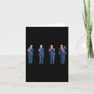 Trump Dancing America 47 And 4th Of July Fathers D Card