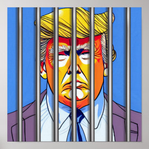 Trump dans la prison Poster Papier d'affiche de va